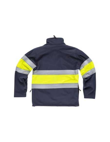 Workshell combinado con cintas reflectantes.
