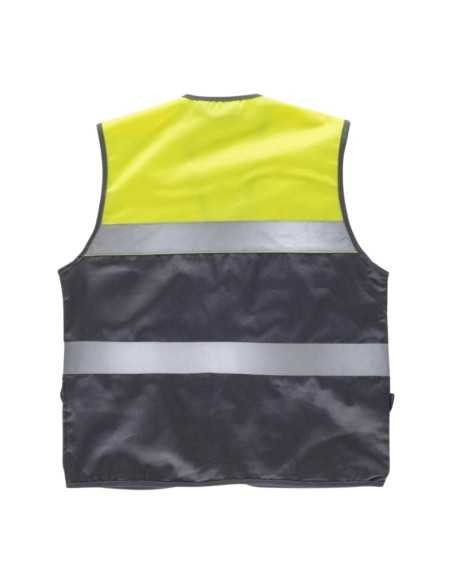 Chaleco Safari Bicolor con Cintas de Alta Visibilidad y Multibolsillos