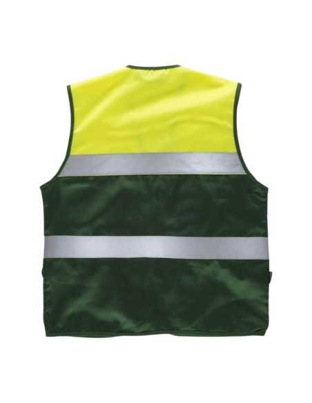 Chaleco Safari Bicolor con Cintas de Alta Visibilidad y Multibolsillos