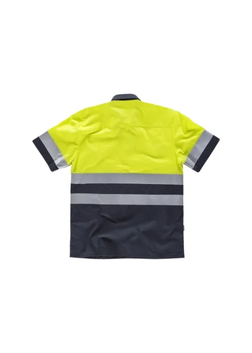 Camisa Manga Corta con Bolsos en el Pecho y Cintas Reflectantes Camisa Manga Corta con Bolsos en el Pecho y Cintas Reflectantes