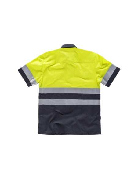 Camisa Manga Corta con Bolsos en el Pecho y Cintas Reflectantes