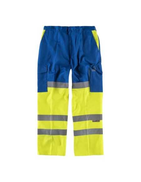 Pantalón combinado alta visibilidad con cintas reflectantes