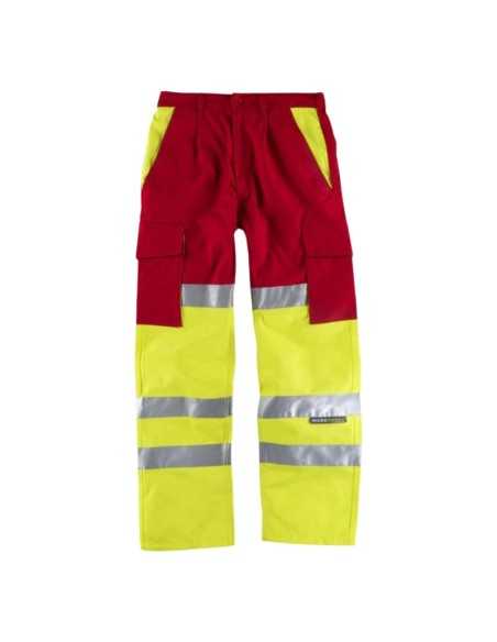 Pantalón combinado alta visibilidad con cintas reflectantes