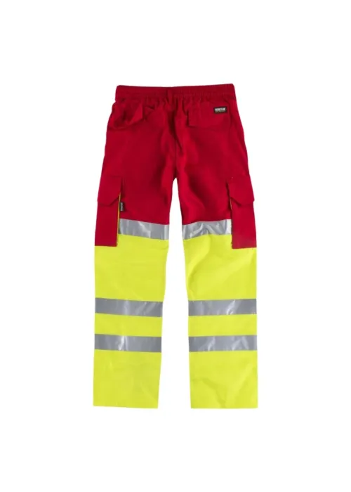 Pantalón combinado alta visibilidad con cintas reflectantes Pantalón combinado alta visibilidad con cintas reflectantes