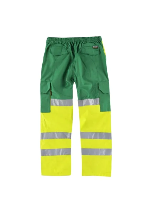 Pantalón combinado alta visibilidad con cintas reflectantes
