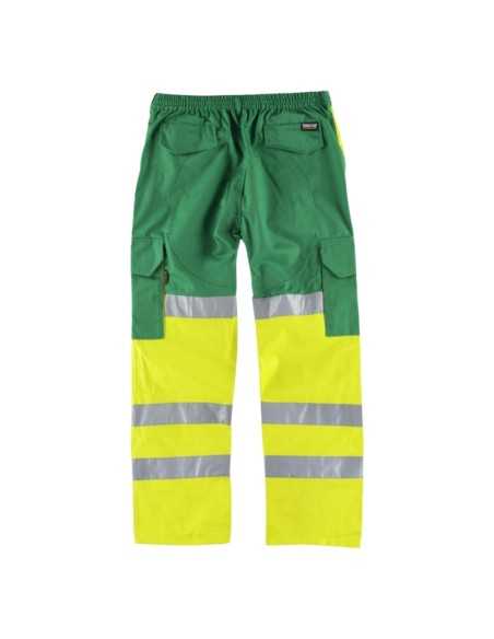 Pantalón combinado alta visibilidad con cintas reflectantes