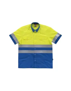 Camisa manga corta combinada con 2 bolsos de pecho 2