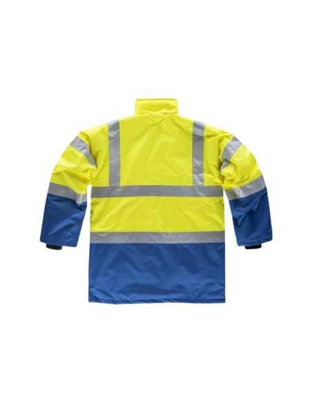Parka combinada alta visibilidad con cintas reflectantes