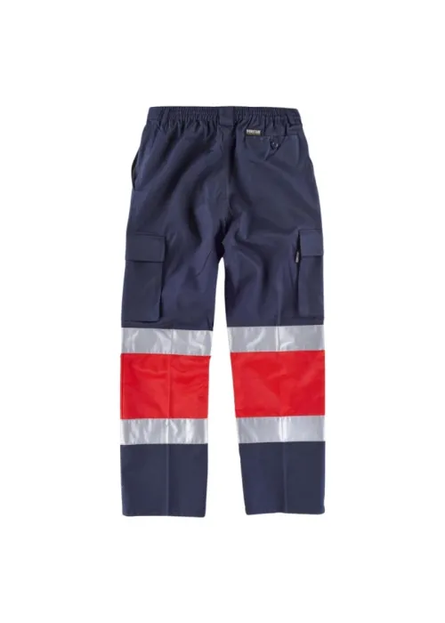 Pantalón multibolsillos con dos cintas de alta visibilidad