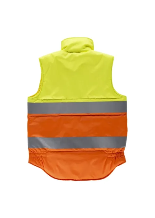 Chaleco acolchado alta visibilidad bicolor