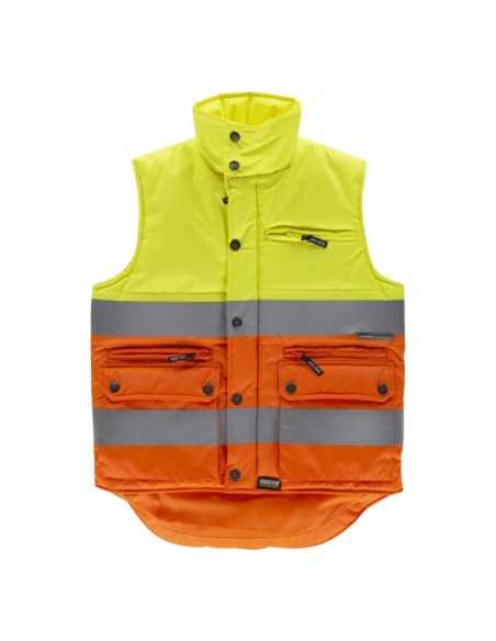Chaleco acolchado alta visibilidad bicolor