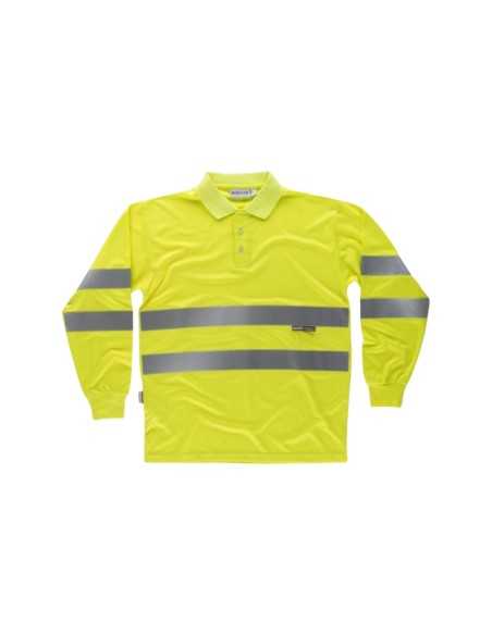 Camiseta Polo Manga Larga de Alta Visibilidad con Certificado
