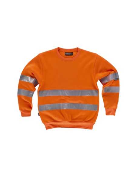 Sudadera AV cuello redondo con cintas reflectantes en torso y mangas