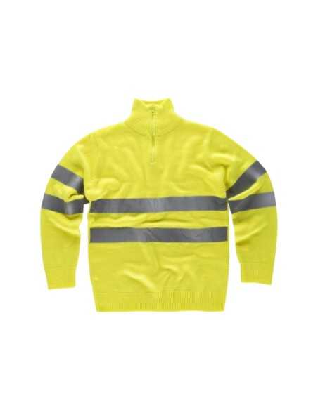 Jersey media cremallera alta visibilidad