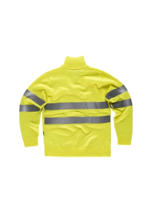 Jersey media cremallera alta visibilidad