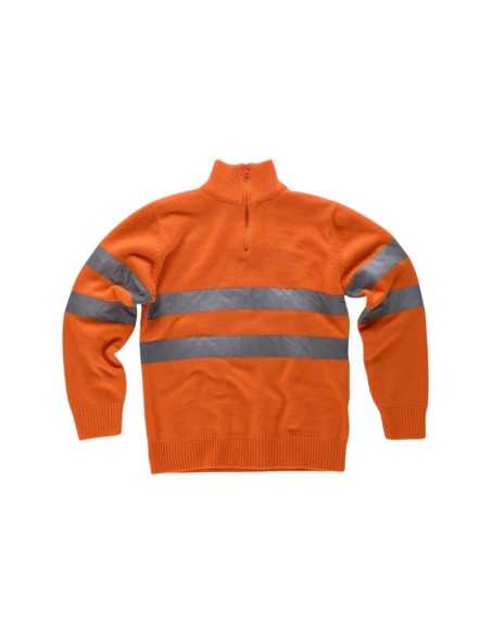 Jersey media cremallera alta visibilidad