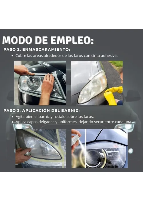Protector Transparente para Faros en Aerosol Protector Transparente para Faros en Aerosol