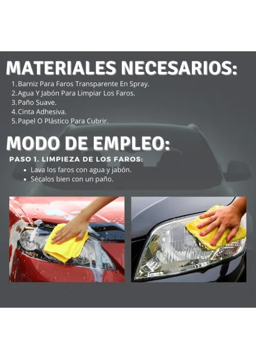 Protector Transparente para Faros en Aerosol Protector Transparente para Faros en Aerosol