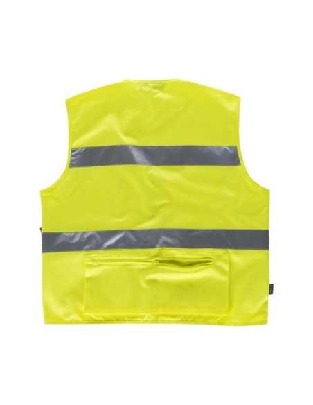 Chaleco tipo safari multibolsillo, con dos cintas reflectantes