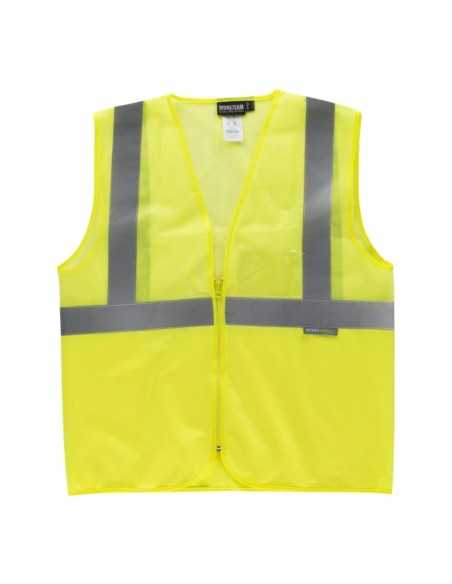 Chaleco de rejilla de alta visibilidad con cintas reflectantes