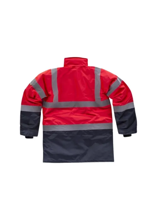 Parka Combinada Roja con Cintas de...