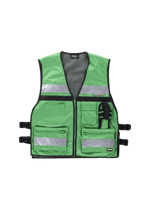 Chaleco de Seguridad de Alta Visibilidad con Ajustes Laterales y Cintas Reflectantes Chaleco de Seguridad de Alta Visibilidad con Ajustes Laterales y Cintas Reflectantes