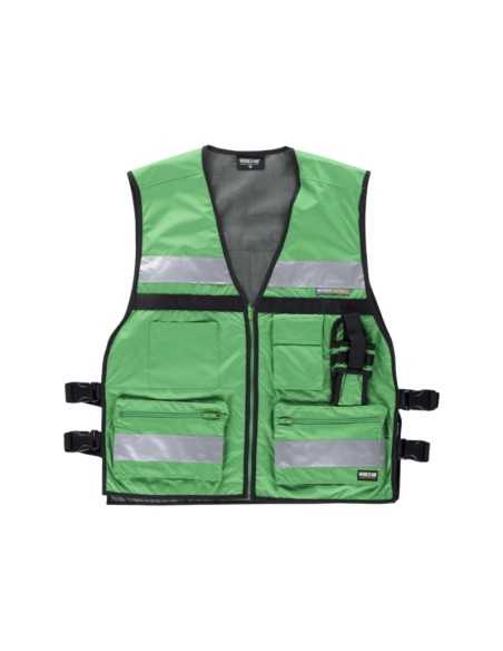 Chaleco de Seguridad de Alta Visibilidad con Ajustes Laterales y Cintas Reflectantes