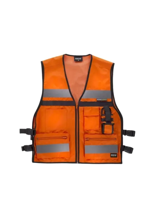 Chaleco de Seguridad de Alta Visibilidad con Ajustes Laterales y Cintas Reflectantes Chaleco de Seguridad de Alta Visibilidad con Ajustes Laterales y Cintas Reflectantes