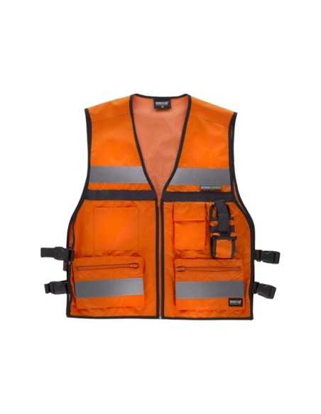 Chaleco de Seguridad de Alta Visibilidad con Ajustes Laterales y Cintas Reflectantes