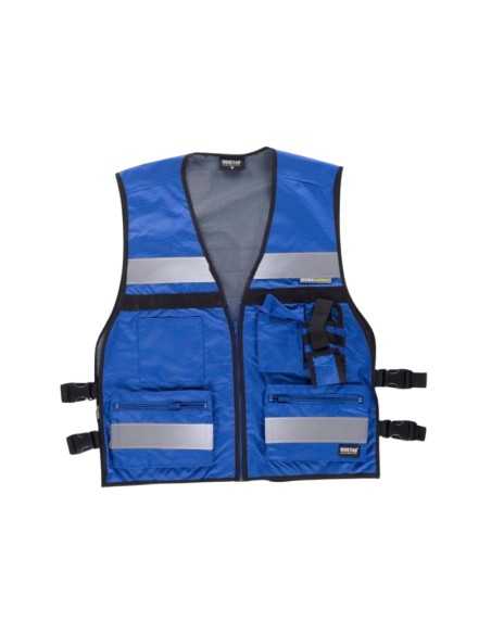 Chaleco de Seguridad de Alta Visibilidad con Ajustes Laterales y Cintas Reflectantes