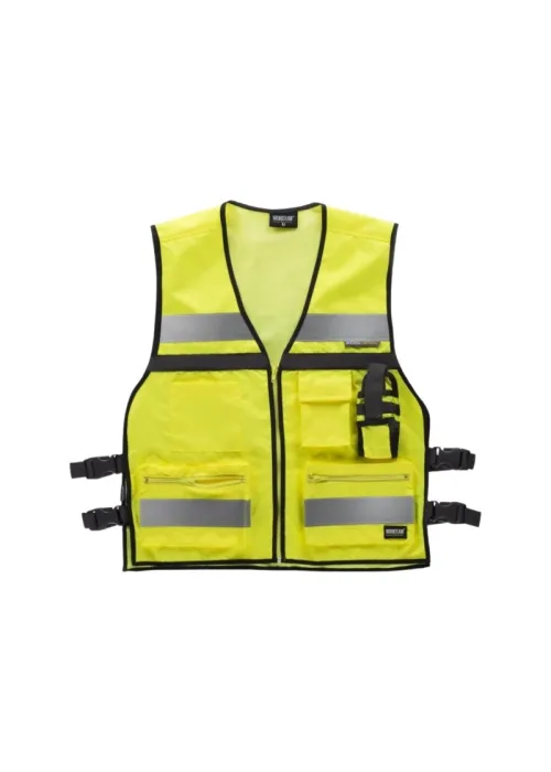 Chaleco de Seguridad de Alta Visibilidad con Ajustes Laterales y Cintas Reflectantes Chaleco de Seguridad de Alta Visibilidad con Ajustes Laterales y Cintas Reflectantes
