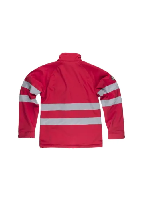 Workshell con 2 cintas reflectantes en pecho, espalda y mangas