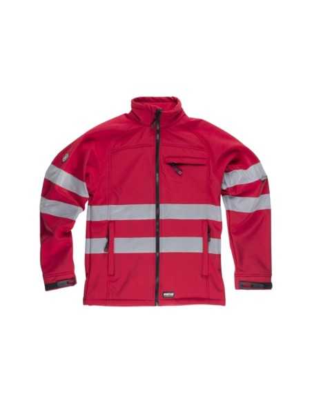 Workshell con 2 cintas reflectantes en pecho, espalda y mangas