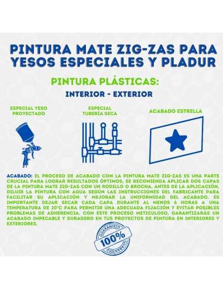 Pintura de Acabado Mate para Yesos Zig-Zas