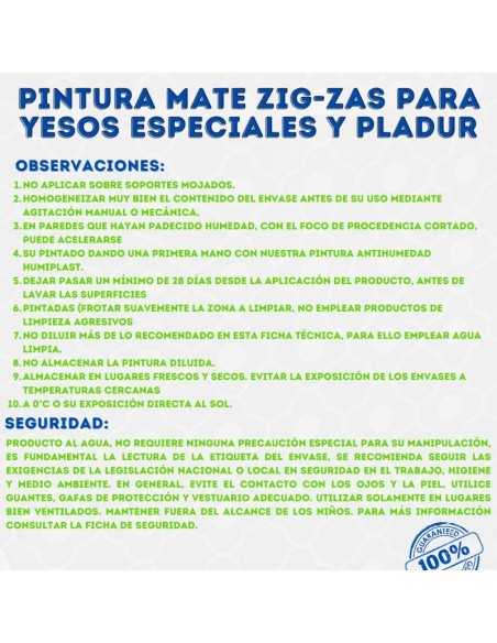 Pintura de Acabado Mate para Yesos Zig-Zas