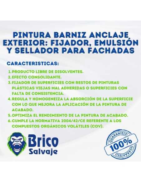 Emulsión y Sellador para Fachadas: Fijador Externo Guardia con Barniz