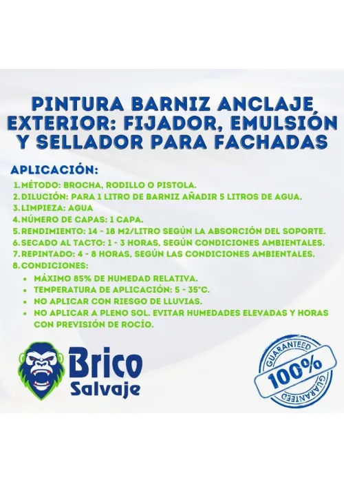 Guardia: Fijador Externo con Barniz, Emulsión y Sellador para Fachadas Guardia: Fijador Externo con Barniz, Emulsión y Sellador para Fachadas