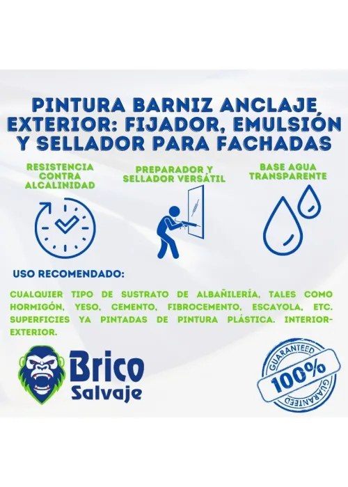 Barniz, Emulsión y Sellador para Exteriores: Fijador Fachada Guardia Barniz, Emulsión y Sellador para Exteriores: Fijador Fachada Guardia