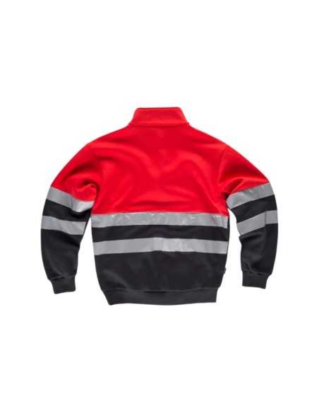 Sudadera con Cintas Reflectantes y Cuello Alto, Cierre de Media Cremallera