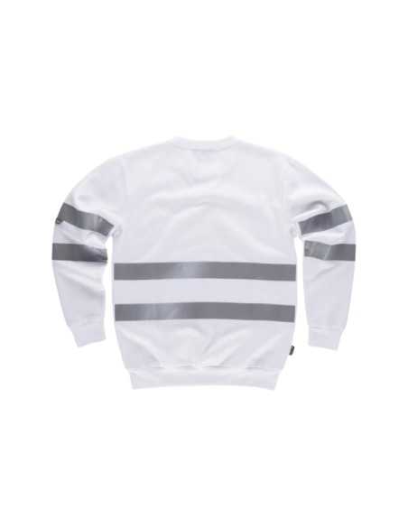 Sudadera cuello redondo con cintas reflectantes en torso y mangas