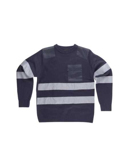 Jersey cuello redondo con bolsillo