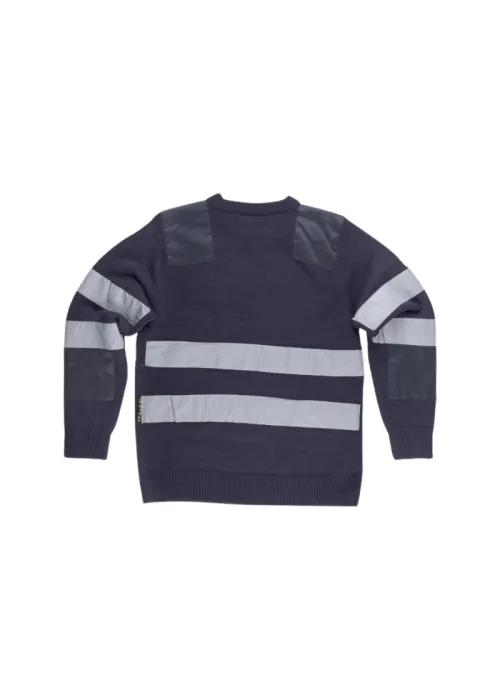 Jersey cuello redondo con bolsillo