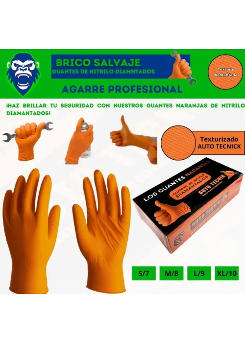 Guantes Diamantados de Nitrilo en Presentación de Caja