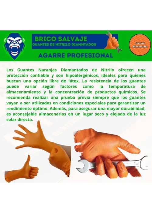 Caja de Guantes de Nitrilo con Textura Diamantada