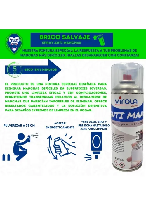 "Spray de Secado Rápido para Manchas