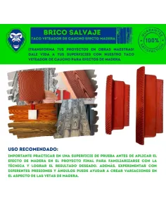 Taco Veteador de Caucho para Efecto de Madera Virola 2