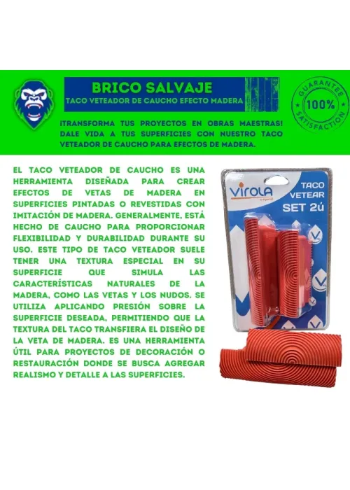 Taco Veteador de Caucho Taco Veteador de Caucho