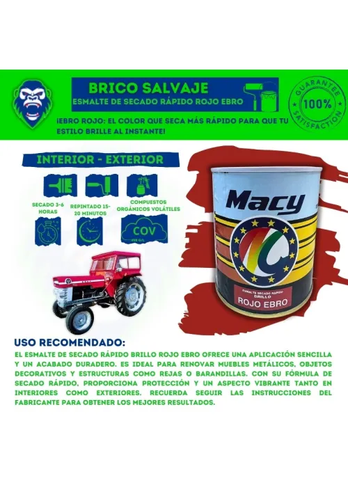 Esmalte de Secado Rápido Rojo Ebro