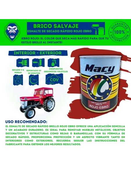 Esmalte de Secado Rápido Rojo Ebro