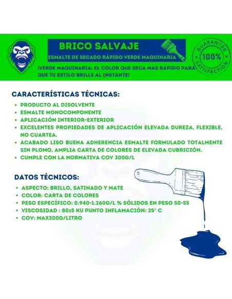 Esmalte Verde Maquinaria de Secado Rápido